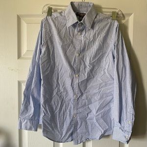 Patterned Blue and White Shirt